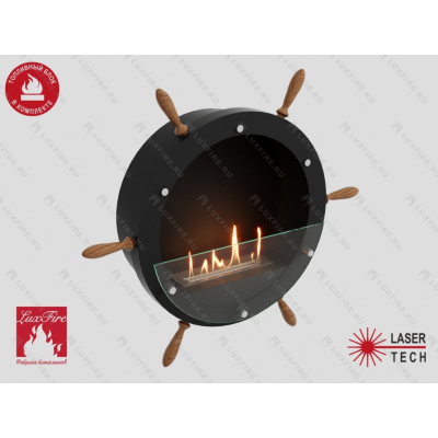 Настенный биокамин Lux Fire Капитан 500 Н XS (черный)